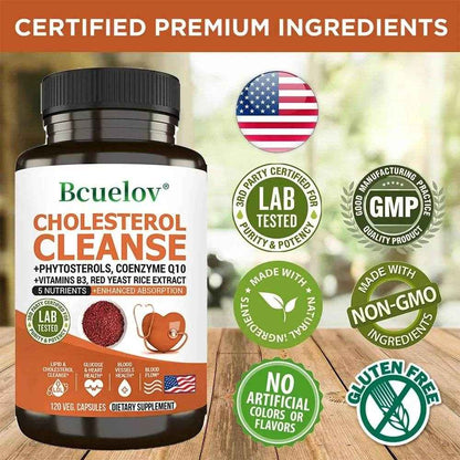 Niacinamide, Red Yeast Rice, Black Pepper Extract, Cholesterol Cleanser - Helps Lower Cholesterol Levels, 120 Capsules