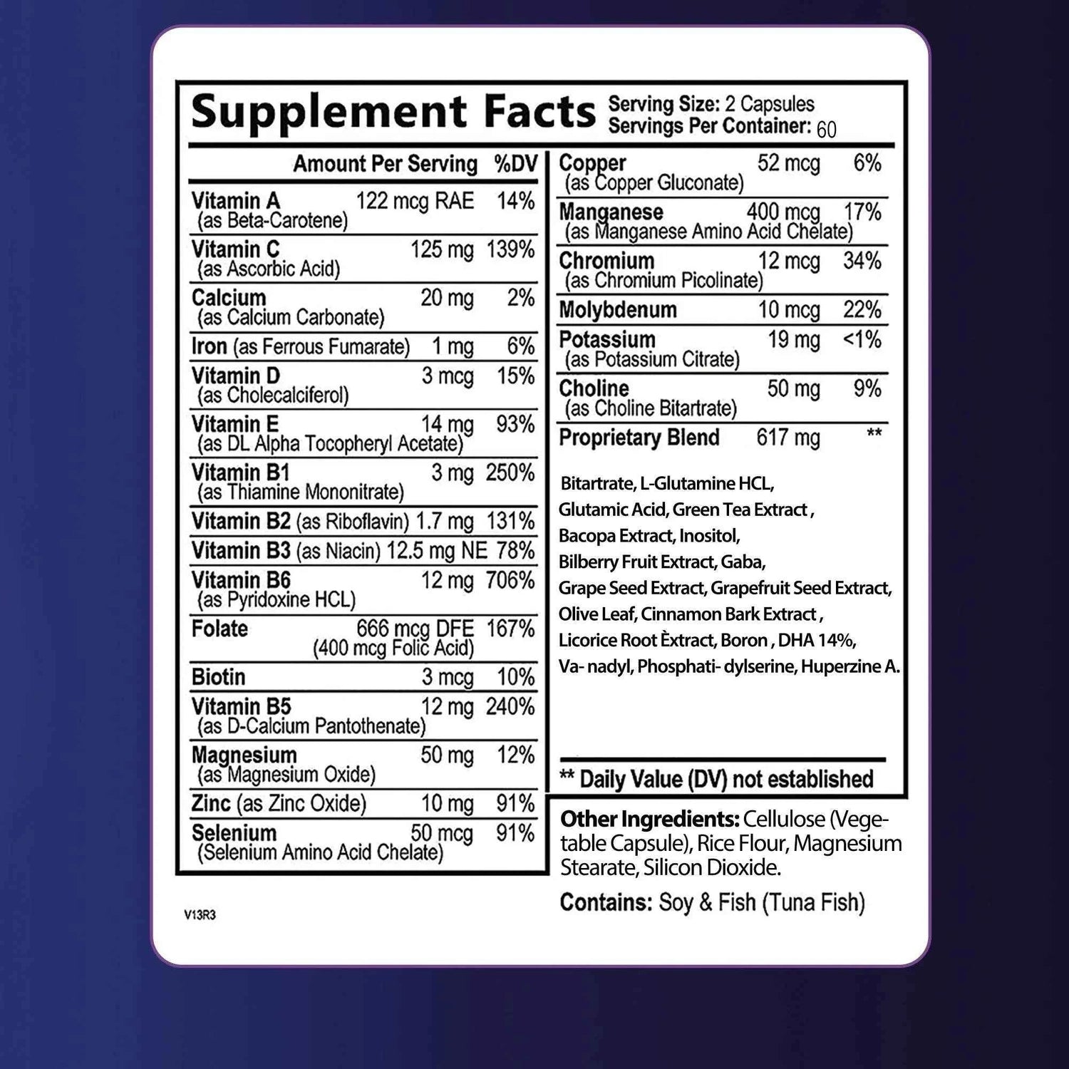 Brain Supplement - Memory, Focus, Clarity, Energy Brain Supplement - 120 Capsules