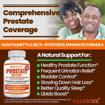 Saw Palmetto Prostate Support Supplement for Urinary Tract Health Hair Growth - Natural Health Food Vitamins &amp; Supplements