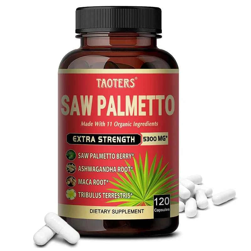 Saw Palmetto Berry PhytoSupplement - Combined with Turmeric, Tribulus, Maca, Green Tea and More - Prostate Support, 120 Capsules