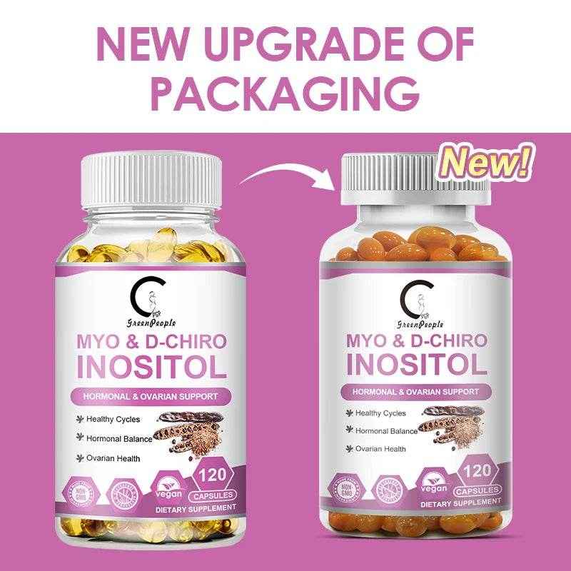 Myo Inositol and D-Chiro Inositol Supplement with Folic Acid Supports Fat Metabolism Healthy Ovarian &amp; Liver Function