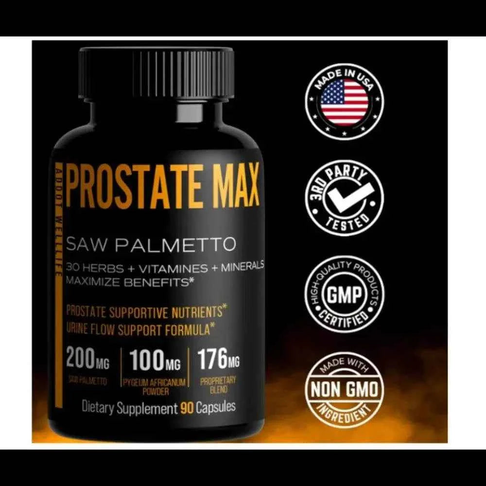 With Saw Palmetto and 30 Powerful Herbal Extracts, Minerals and Vitamins to Maximize Prostate Health, 90 Capsules
