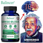 Ginkgo Biloba Extract, B Vitamin Supplement, Supports Brain Function and Memory, Focus, Stress Relief, 60/120 Veggie Capsules