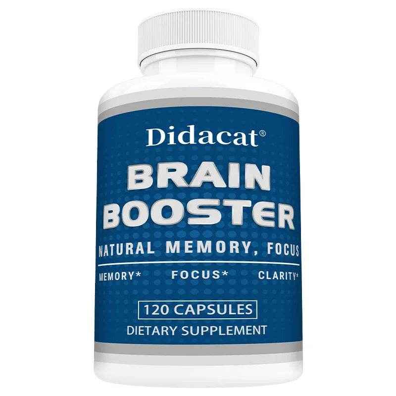 Didacat Brain Supplements - Helps with Memory, Clarity, Focus, Balanced Energy Levels, Supports Brain Health