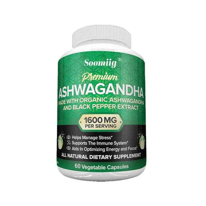 Organic Ashwagandha Veggie Capsules Purely organic energy support, stress relief, and enhanced sleep.