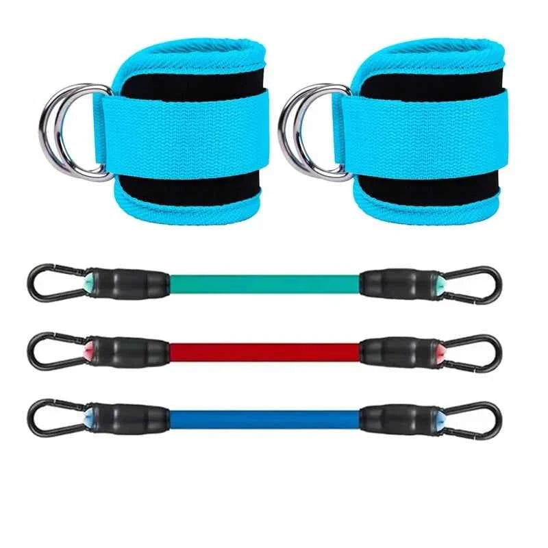 Adjustable Resistance Leg Puller Belt with Foot Loop &amp; Edge Protection – Elastic Strap for Leg Strength Training