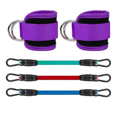 Adjustable Resistance Leg Puller Belt with Foot Loop &amp; Edge Protection – Elastic Strap for Leg Strength Training