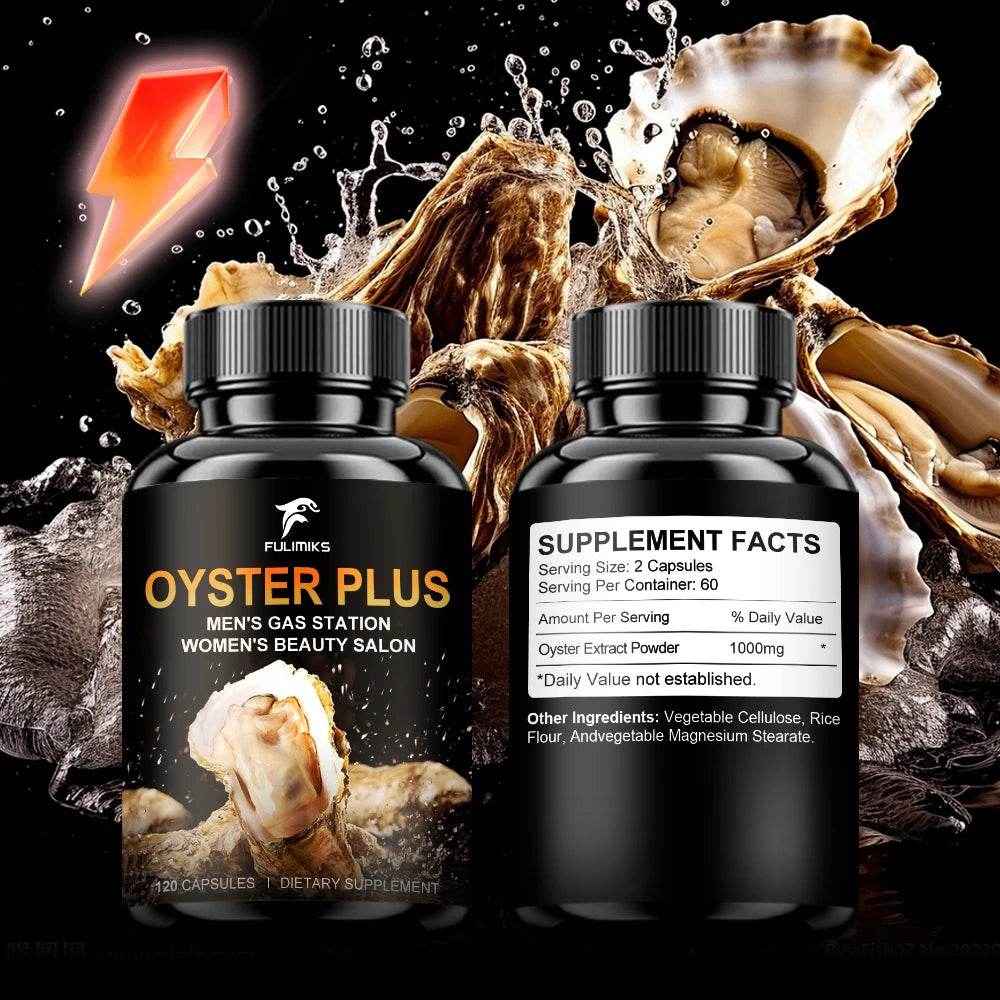 Oyster Plus Supplement, Energy and Vitality Daily Supplement, Powerful Oyster Extract, Provides Drive &amp; Wellness for Men &amp; Women