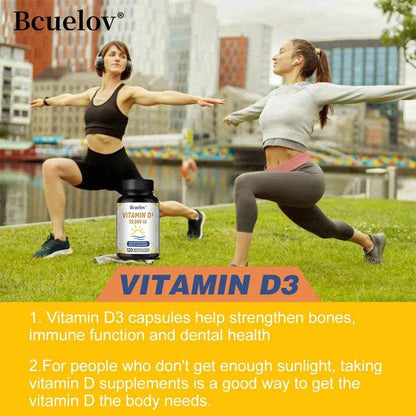 Vitamin D3 50,000 IU Supplement, Supports Strong Bones, Heart, Teeth, Muscle Health, for Men and Women, 120 Capsules
