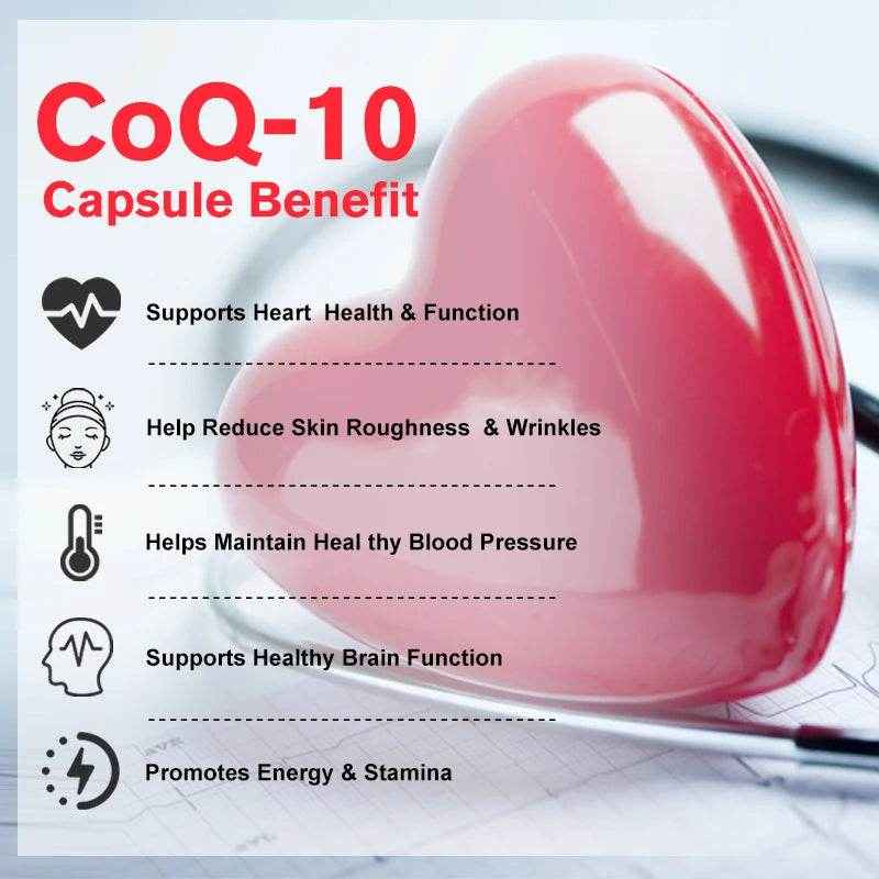 Coenzyme Q10 400 mg Softgel Antioxidant - Excellent absorbency, active form for heart, immune and skin health