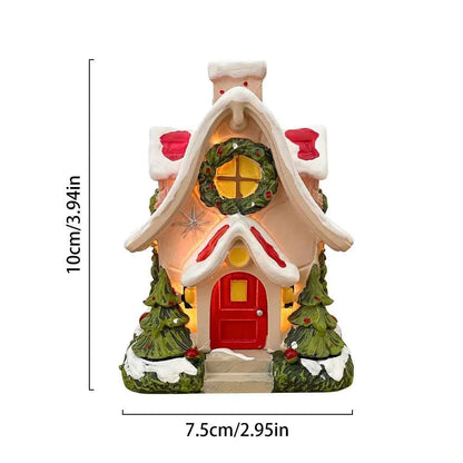 Christmas Cabin Incense Burner - Portable Resin Chimney Cabin for Home, Living Room, and Camping