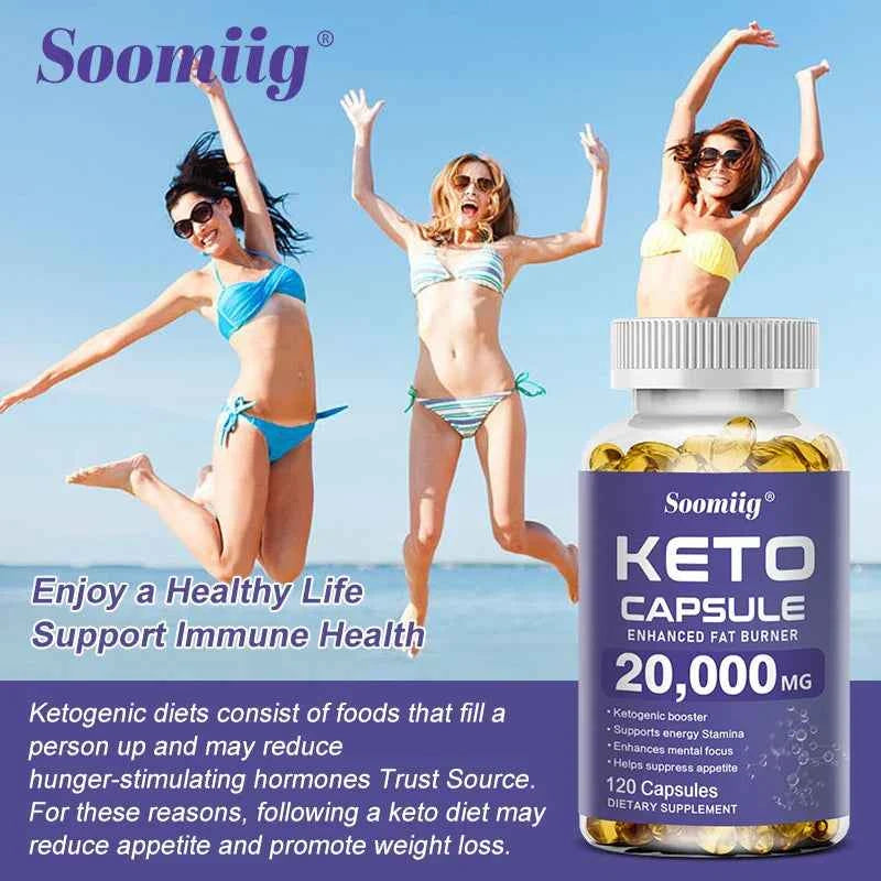 Weight Loss 100% Organic Keto Detox Capsules Flat Belly Deep Cleansing Detox Provides Energy Fat Burning Appetite Suppressant
