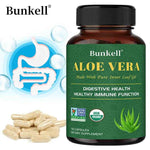 Aloe Bioactive Organic Leaf Supplement - Organic Freeze Dried Aloe 180 mg, Detox Cleanse, Gut Health, 120 Capsules