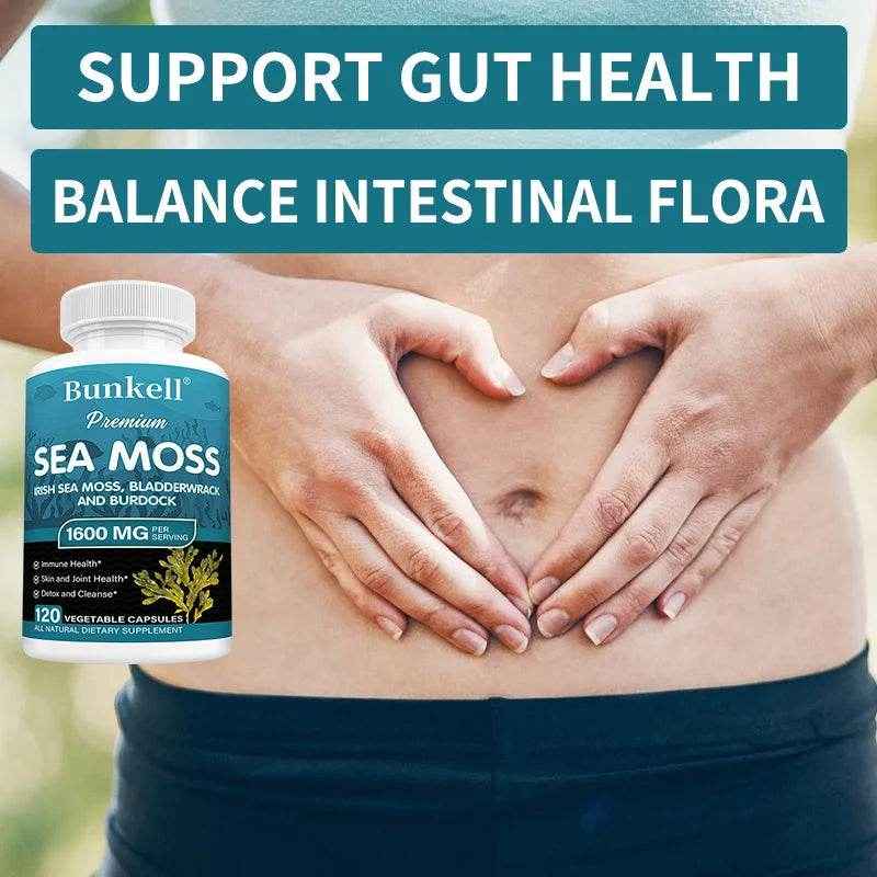 Irish Sea Moss Extract, 1600 Mg, Immune Health, Skin Support, Joints, Detox, Cleansing, Dietary Supplement