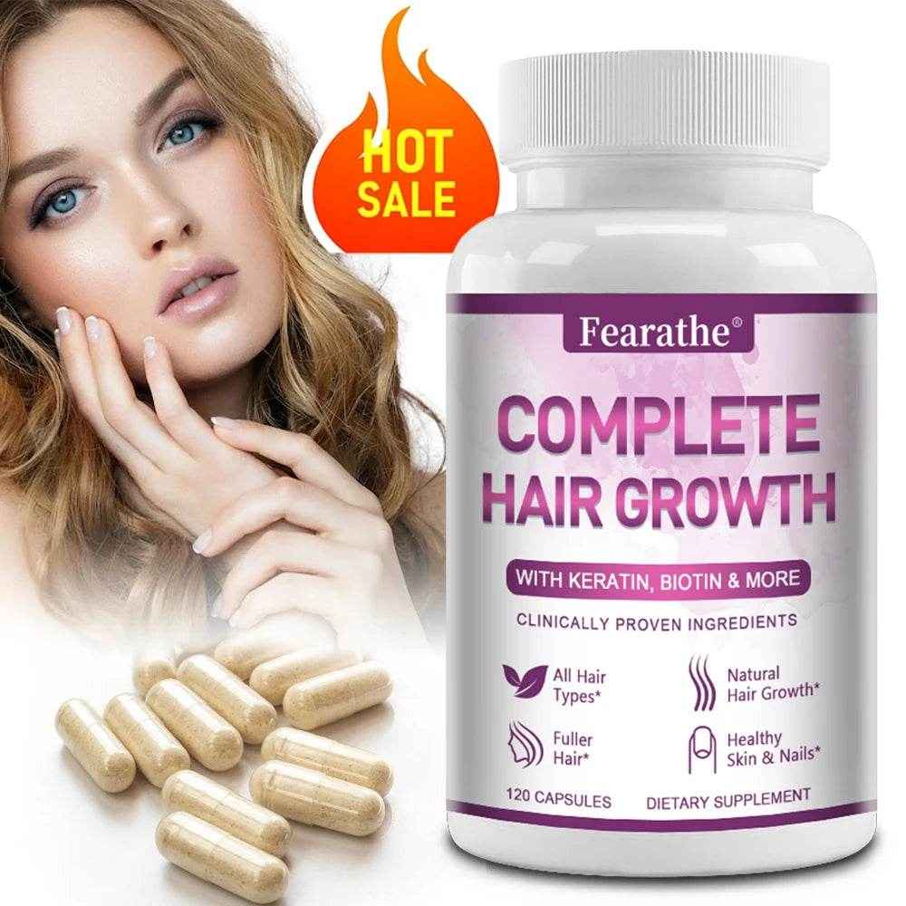 Premium Hair Growth for Men and Women - Hair Care Vitamins with Biotin and Keratin - Promotes Thicker, Healthier Hair Growth