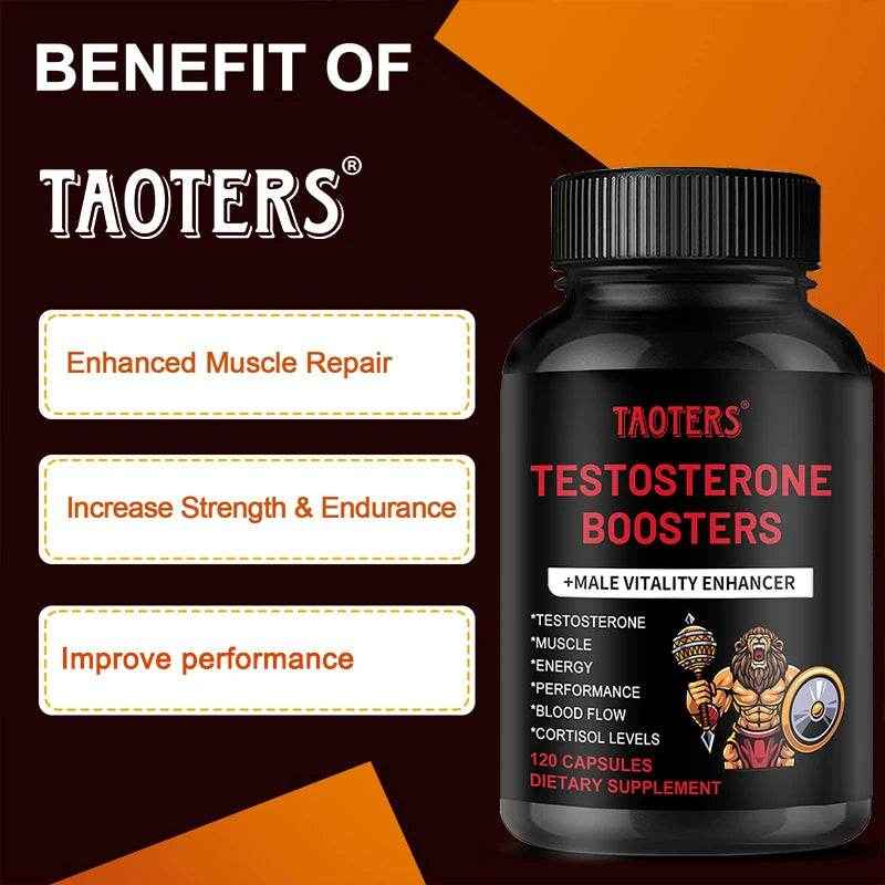 Taoters Male Vitality Booster - with Vitamins and Minerals - Supports Muscle, Energy, Performance, Blood Flow