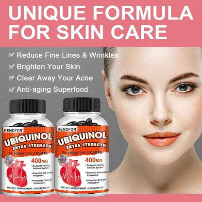 Coenzyme Q10 400 mg Softgel Antioxidant - Excellent absorbency, active form for heart, immune and skin health