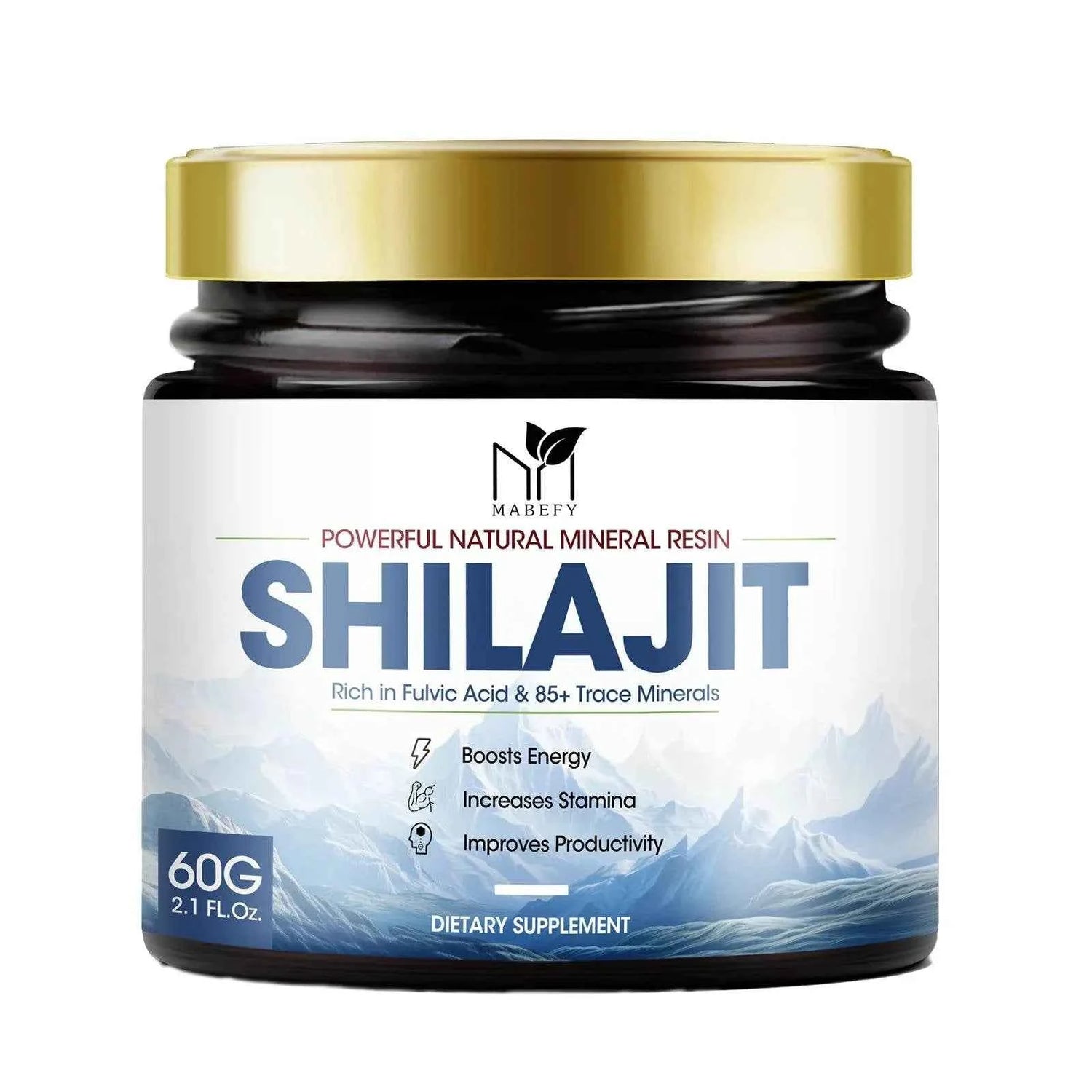 60g 100% Himalaya Pure Shilajit Resin Original Mineral Health Supplement Non-GMO Brain Memory Cognitive Energy Health