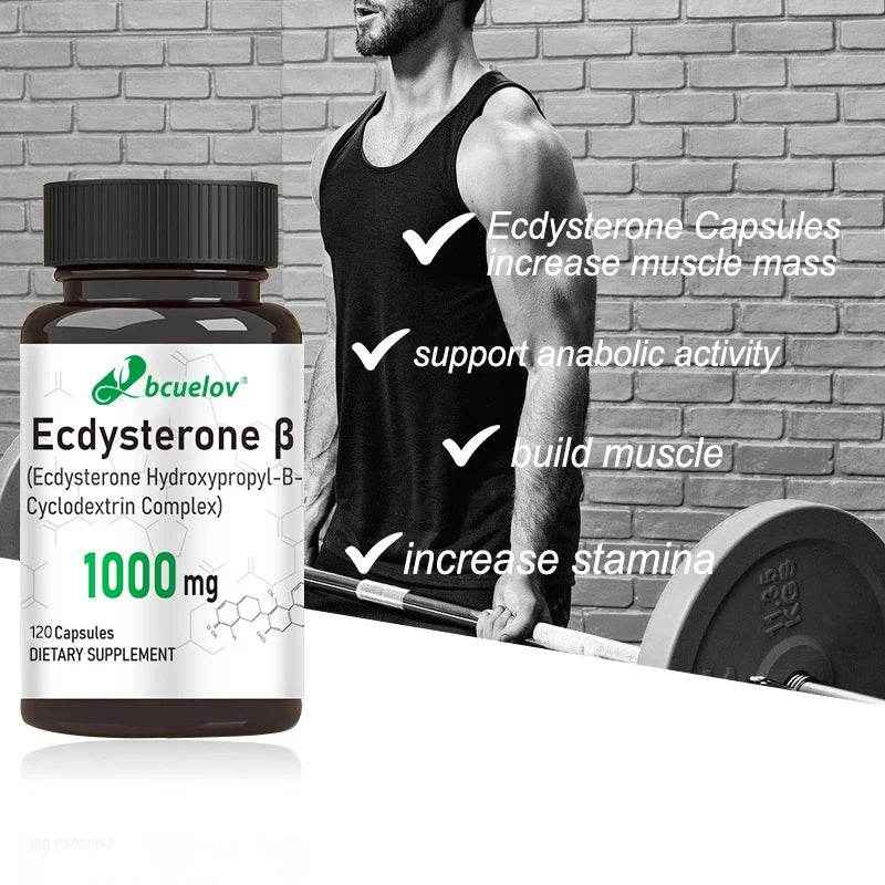 Ecdysterone Supplement - Daily Strength Enhancer, Increase Muscle Mass, Support Muscle Development, Burn Fat, 120 Capsules