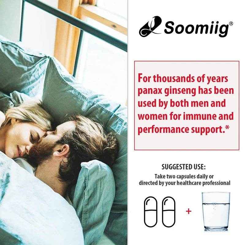 Authentic Korean Red Ginseng Capsules, Powerful Ginsenosides, Energy Supplement - Supports Immunity and Energy, 120 Capsules