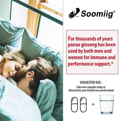 Authentic Korean Red Ginseng Capsules, Powerful Ginsenosides, Energy Supplement - Supports Immunity and Energy, 120 Capsules