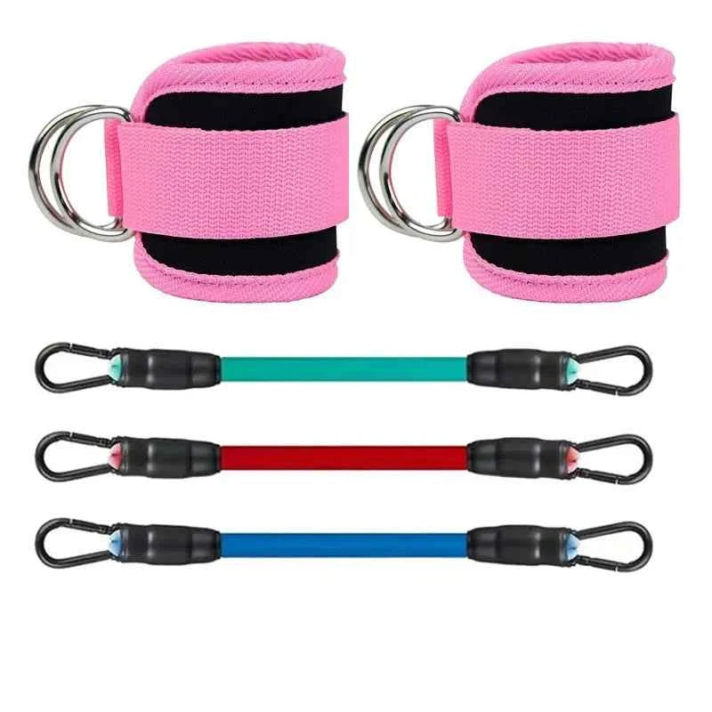 Adjustable Resistance Leg Puller Belt with Foot Loop &amp; Edge Protection – Elastic Strap for Leg Strength Training