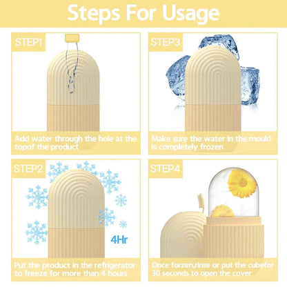 Upgraded Ice Roller Face and Eye Beauty Massage Silicone Ice Cubes Tighten Skin Reduce Skin Temperature Skin Care Tool