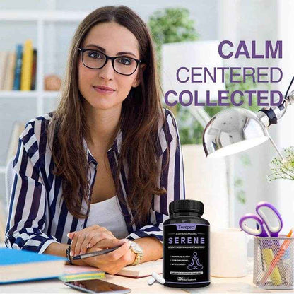 Organic Ashwagandha 1300 mg Supplement with Black Pepper Root Powder to Help Relieve Stress and Stay Calm, 120 Capsules