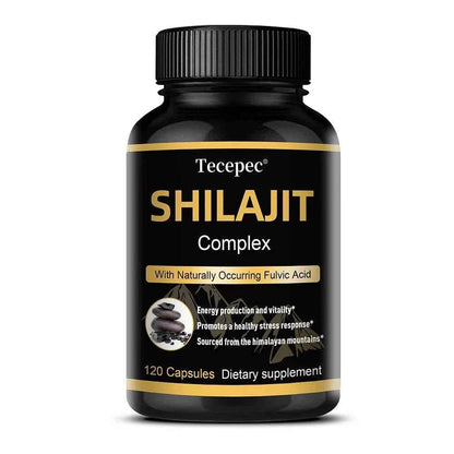 Shilajit Capsules - Rich in Trace Minerals, Natural Fulvic Acid, Helps Brain Thinking and Memory, Immunity, Metabolism