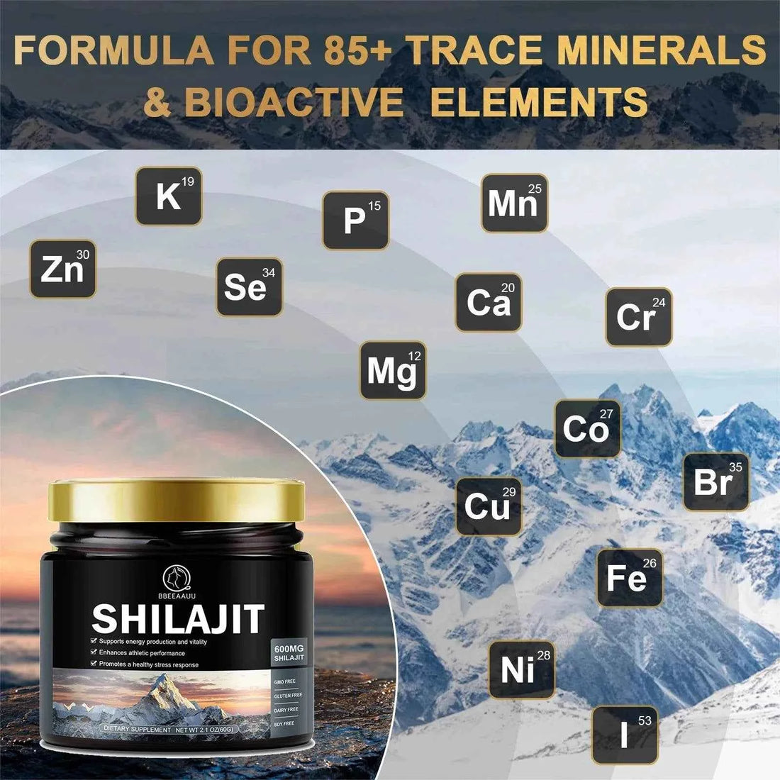 BBEEAAUU Himalaya Shilajit Original High in Trace Minerals &amp; Fulvic Acid for Energy,Muscle Strength&amp;Immunity,Endurance for Adult