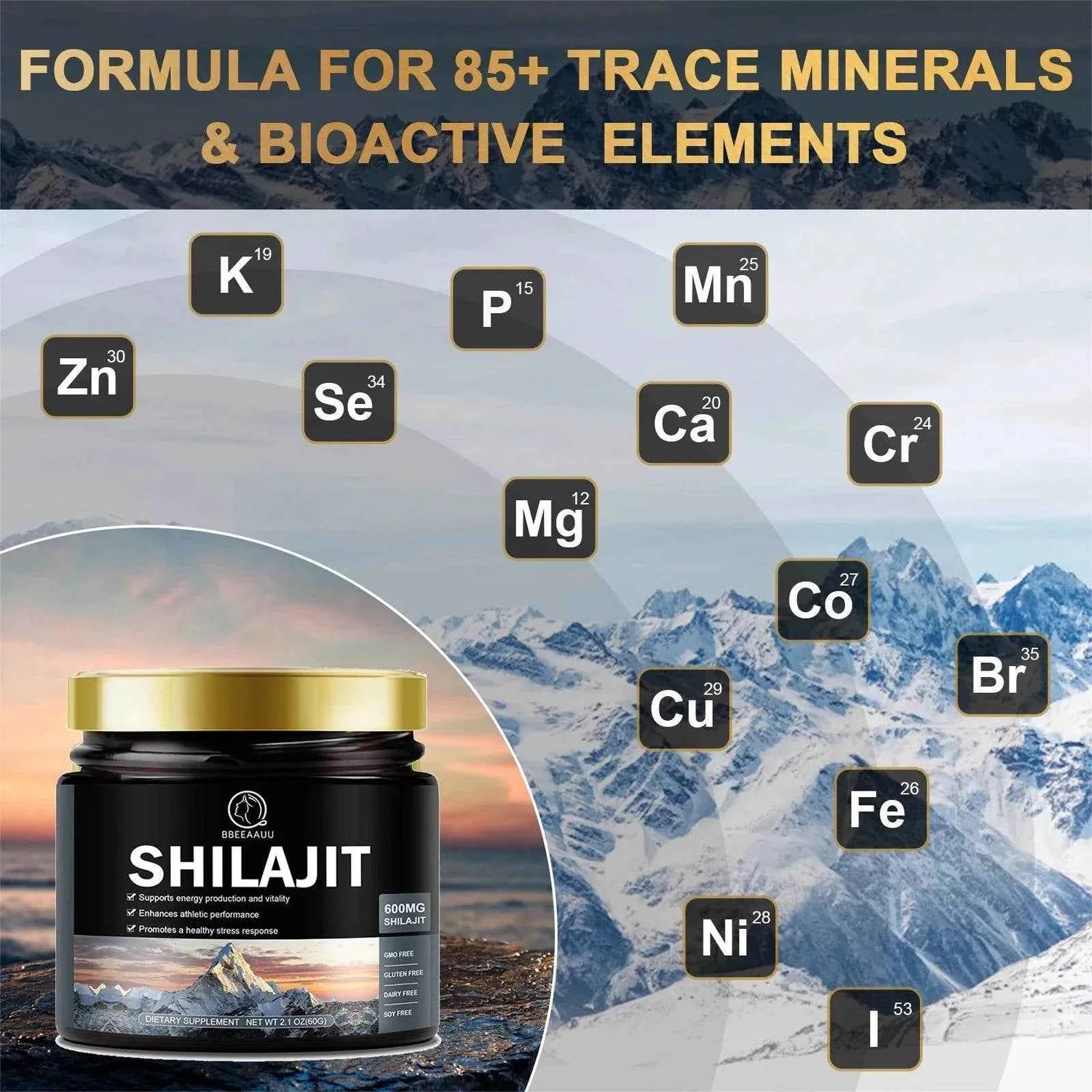BBEEAAUU Himalaya Shilajit Original High in Trace Minerals &amp; Fulvic Acid for Energy,Muscle Strength&amp;Immunity,Endurance for Adult