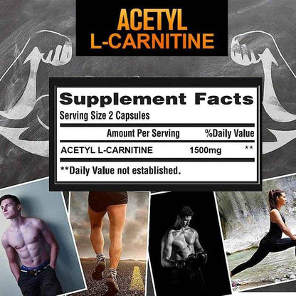 BEWORTHS L-Carnitine Capsules Citruline Promote Muscle Growth Energy Support Anti-fatigue Exercise Dietary Gym Supplement