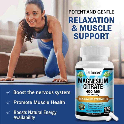 Magnesium Supplementation - Promotes Proper Muscle, Heart and Bone Support, Nutrient Metabolism, Bone Health