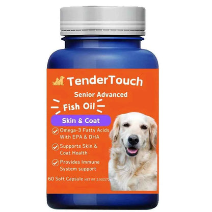60 Capsules Amazing Omega 3 Fish Oil for Dogs and Cats - Omega 3 for Dogs and Cats Shedding and Skin Health For Dog Dry Skin