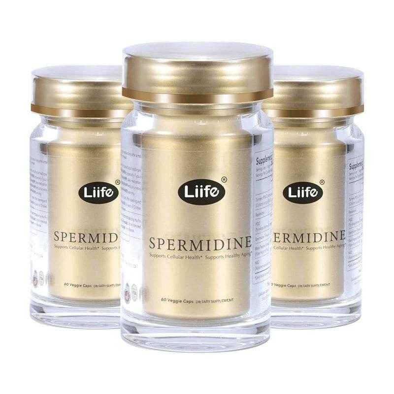 Liife Spermidine+NAD-60 capsules to support young cells,energy and antioxidants,regulate cholesterol and improve memory,From USA