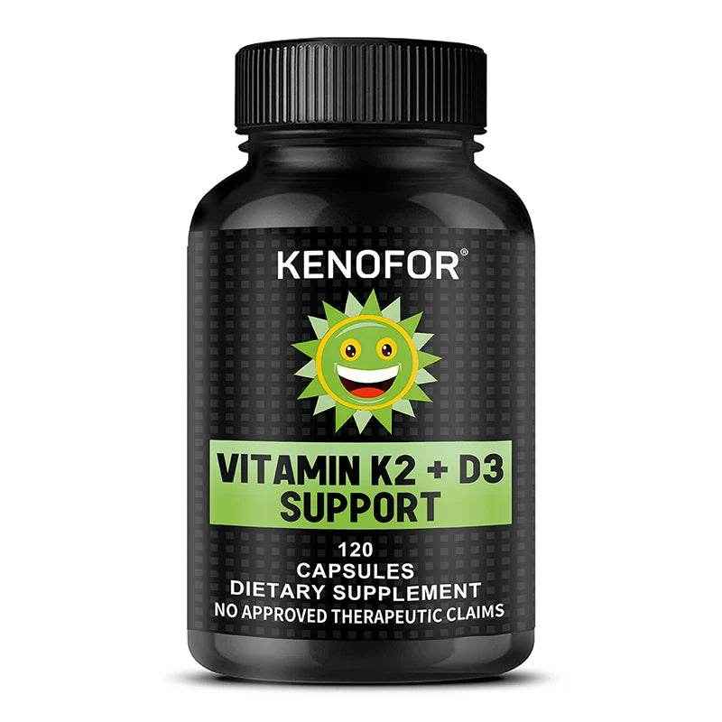 D3+K2 Supplement - 2-in-1 Natural Vitamins - Promotes Nutrient Absorption and Bone, Nervous System, and Cardiovascular Health