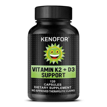 D3+K2 Supplement - 2-in-1 Natural Vitamins - Promotes Nutrient Absorption and Bone, Nervous System, and Cardiovascular Health