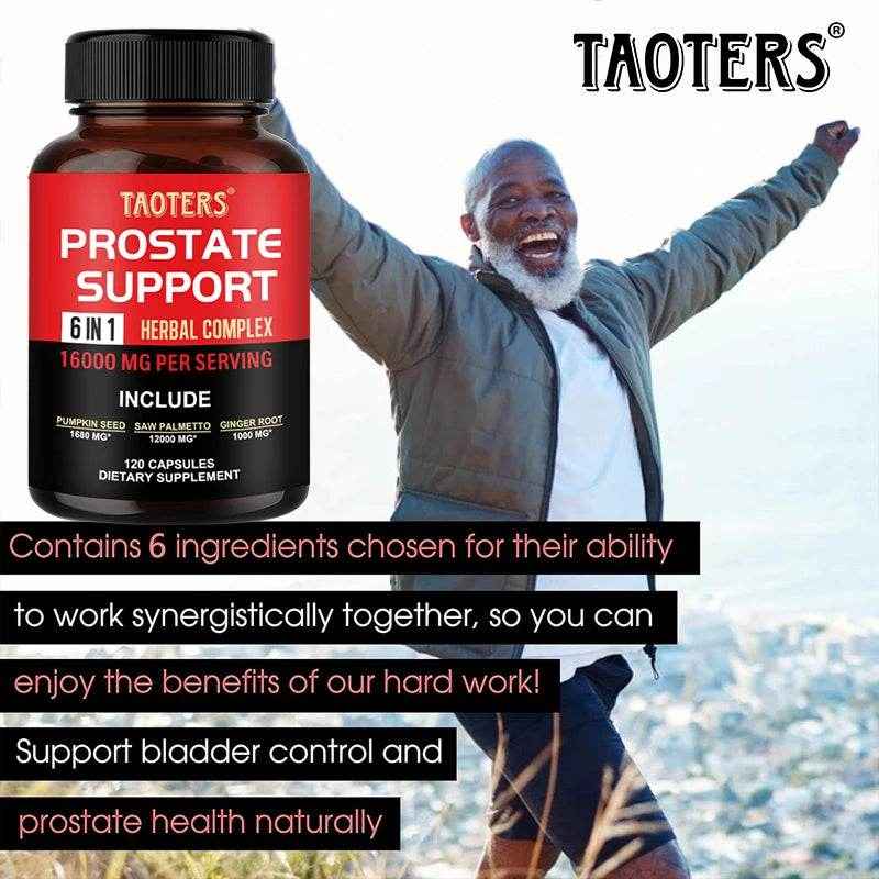 Saw Palmetto and Ginger Root Supplements for Prostate Health, Hair Growth, Urinary Tract Health, Inflammation Management