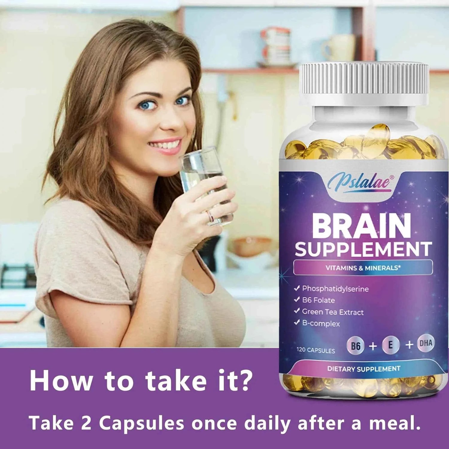 Brain Supplement - Memory, Focus, Clarity, Energy Brain Supplement - 120 Capsules