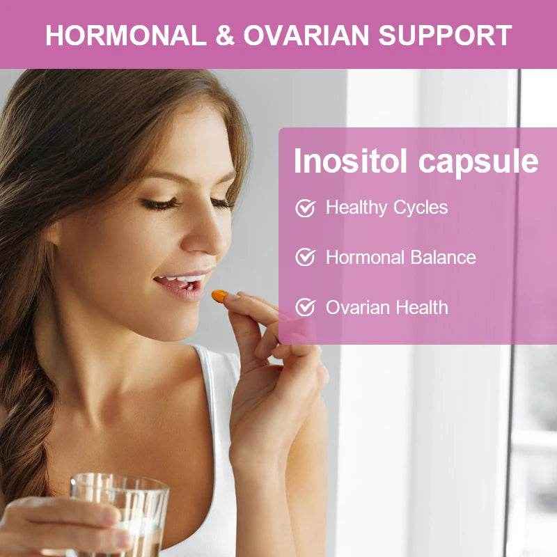 Myo Inositol and D-Chiro Inositol Supplement with Folic Acid Supports Fat Metabolism Healthy Ovarian &amp; Liver Function