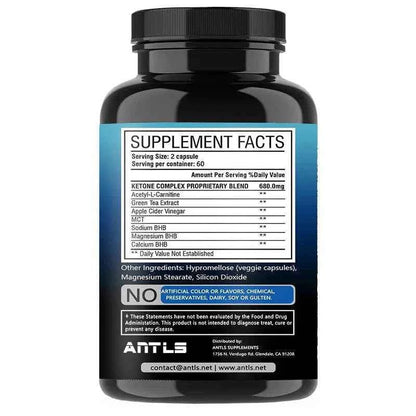 Keto BHB Fat Burner, Weight Management Supplement, Detox, Apple Cider Vinegar, Dietary Capsules