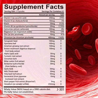 Multivitamin Supplement, Black Pepper Fruit Extract, Supports Blood Pressure Balance, Glucose Metabolism, 120 Capsules