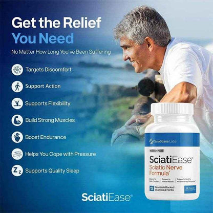 Sciatic Nerve Health Support Supplement with PEA, Vitamin B Complex, Alpha Lipoic Acid for Muscles Joints Sleep Nerve Support