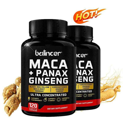 Maca Root (Black, Red, Yellow) 10,000 mg, Male Enhancement Supplement, Supports Increased Male Energy, 120 Capsules