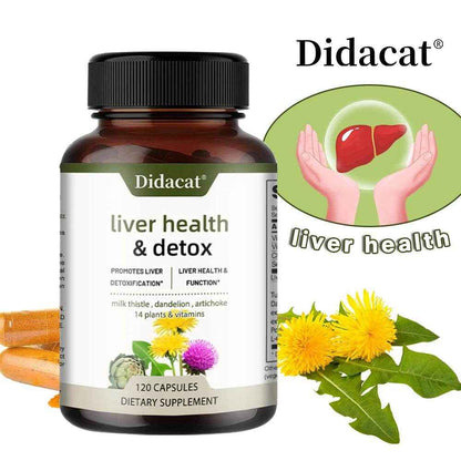 Liver Health Support Supplement - Liver Cleanse Detox &amp; Repair Formula - Milk Thistle, Artichoke &amp; Dandelion Root Extracts