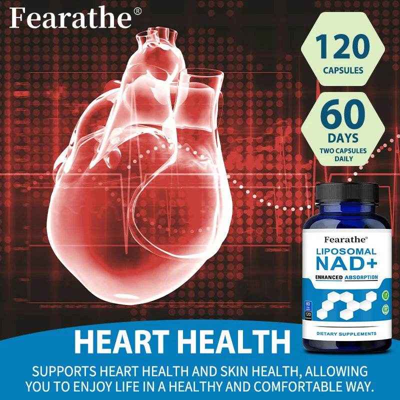 VIVALIFER Liposomal NAD+ Supplement for Super Absorption, Anti-Aging, Energy and DNA Repair, Brain Function