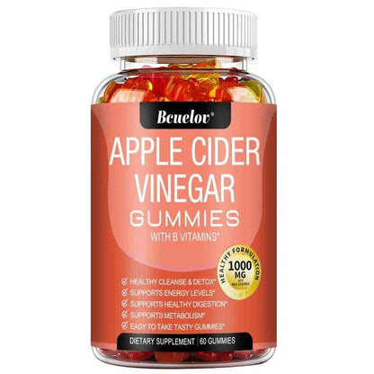 Bcuelov Apple Cider Vinegar Gummy Vitamins - Detox Cleanse, Fat Burner, Weight Management, Digestion Booster, Metabolism