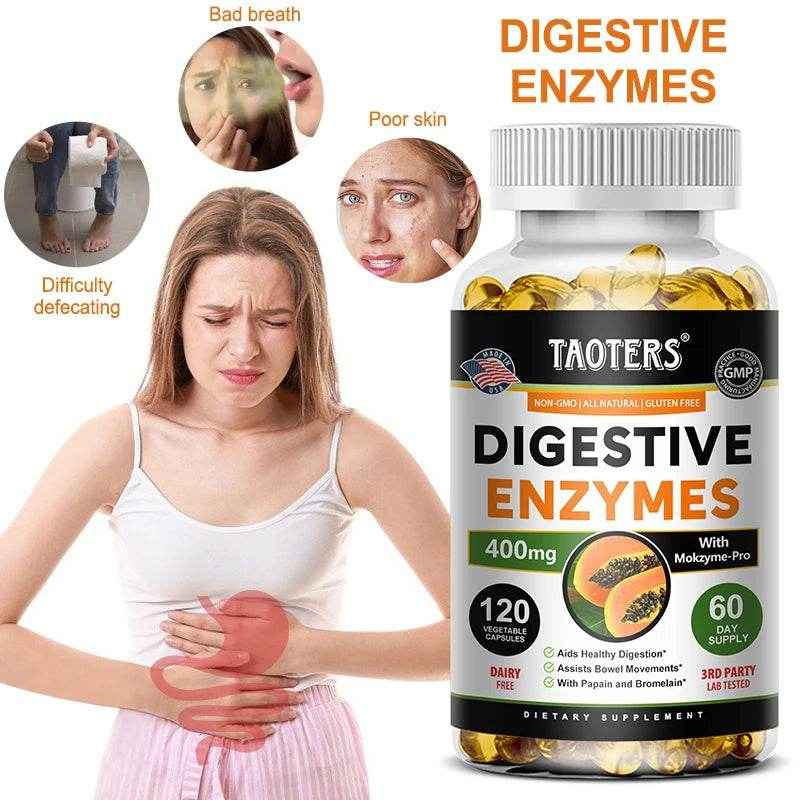 Digestive enzyme supplements for adults Digestive enzyme capsules Beneficial bacteria Immune system support and healthy digestio