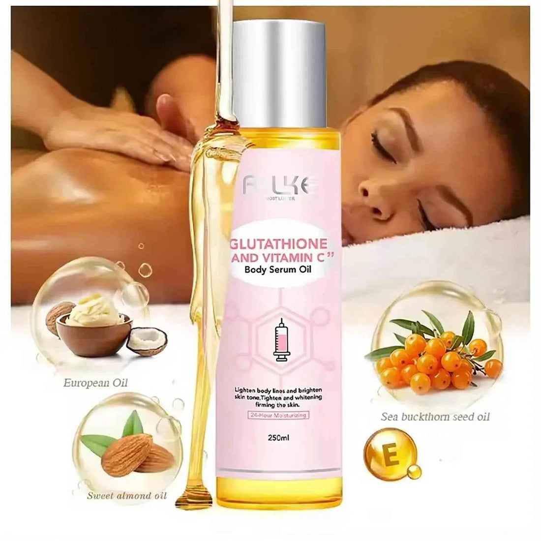AILKE Vitamin C Moisturizing And Brightening Skin Tone Massage Essential Oil, Smooth, Soft Skin, For All Skin Types