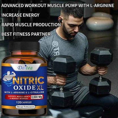 Nitric Oxide Booster, Beta-Alanine, Premium Muscle Support Nitric Oxide Booster, Maximum Potency, Strong, 120 Capsules